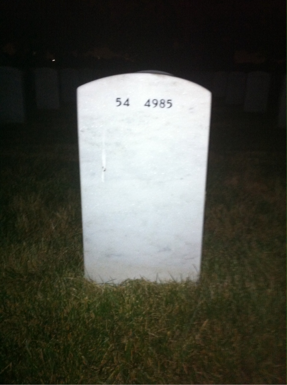 Back of headstone — Richard Law