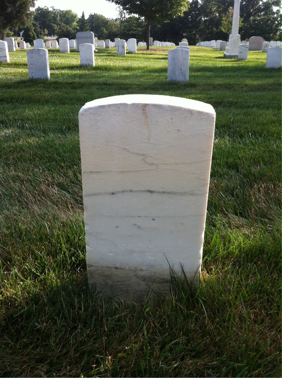 Back of headstone — Conrad Mohl