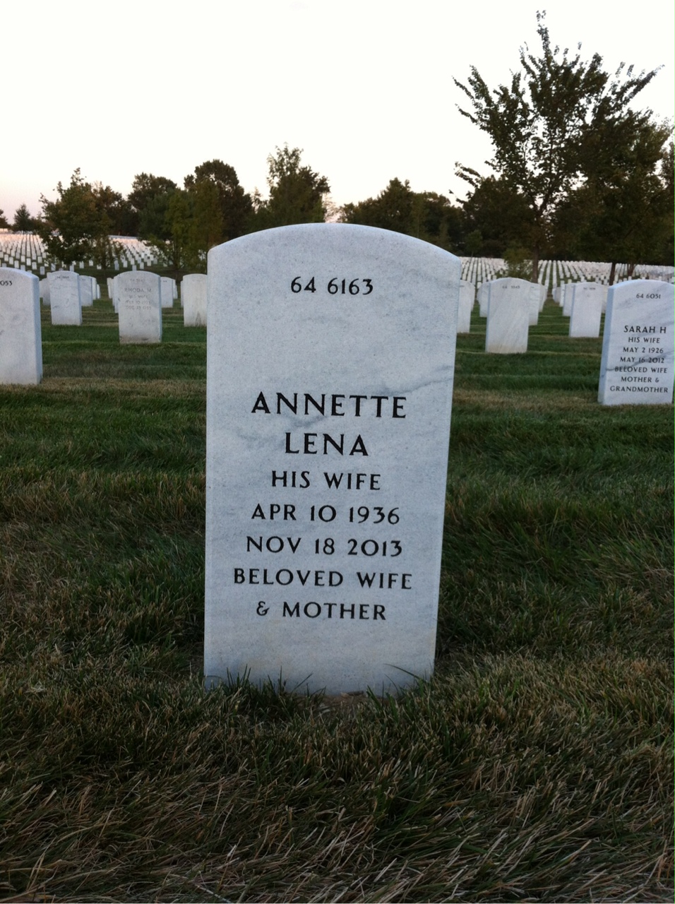 Back of headstone — Philip Urso