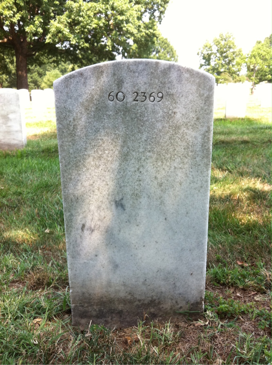 Back of headstone — Alonzo Applegate