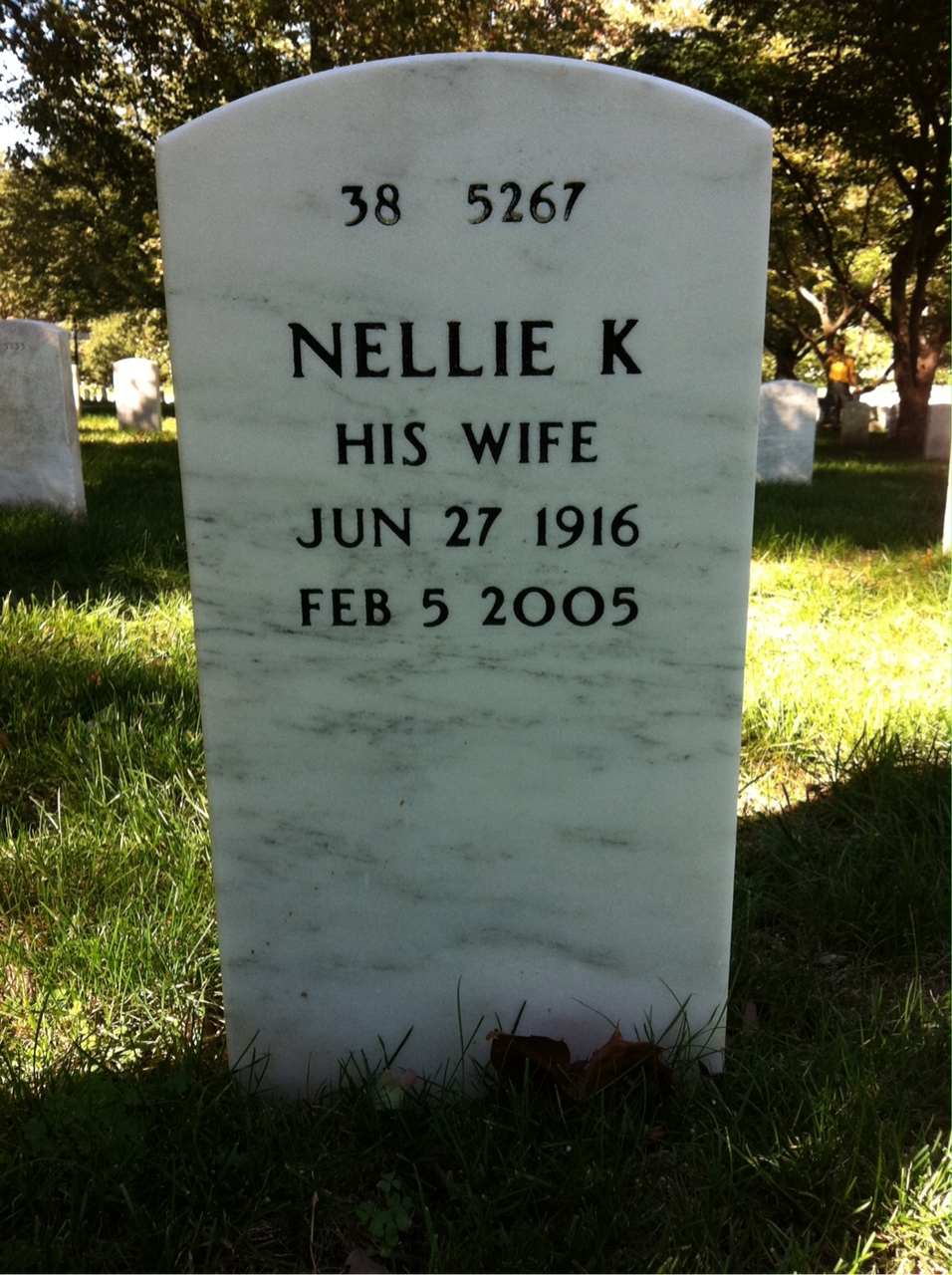 Back of headstone — David Penson