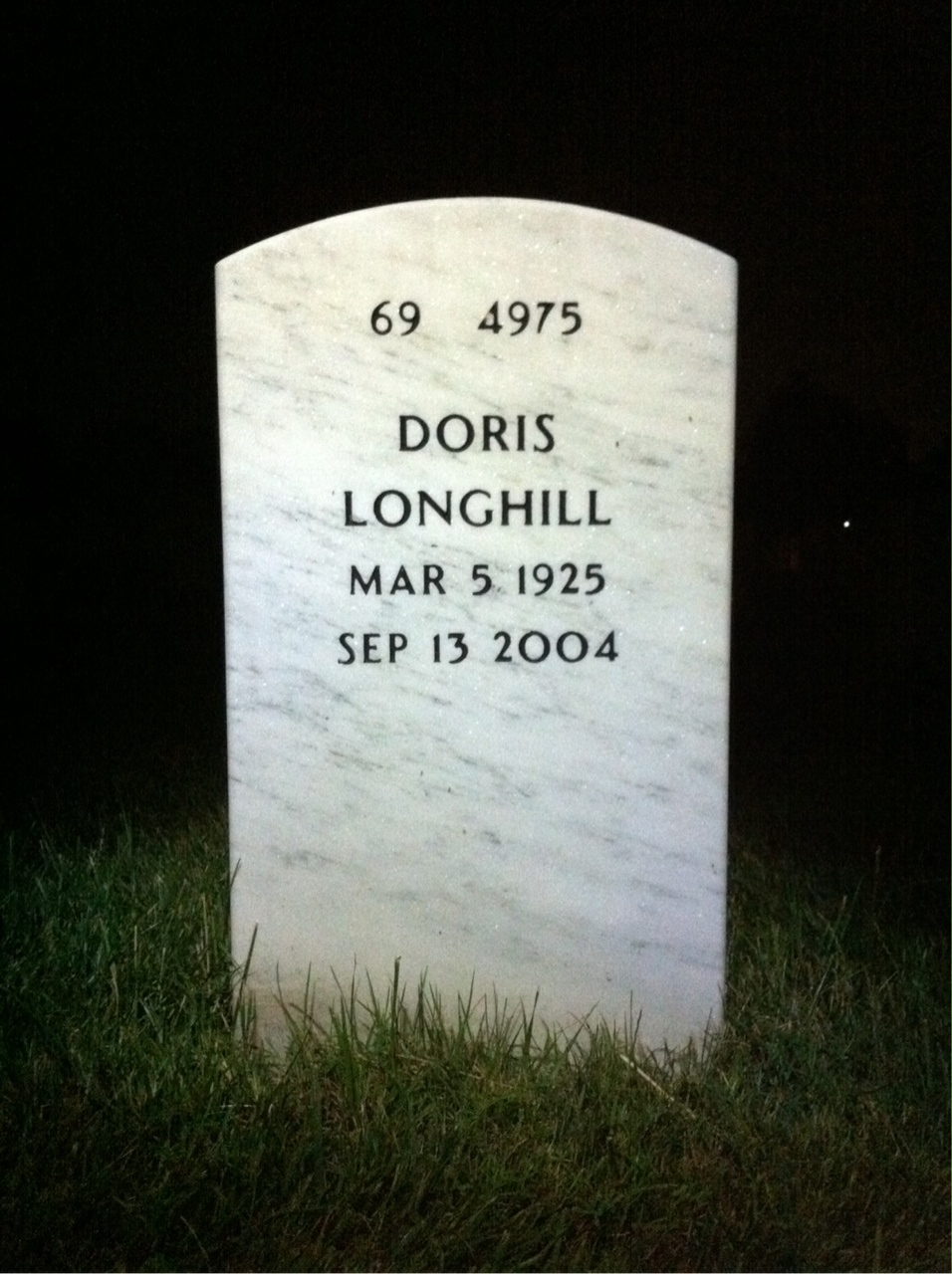 Back of headstone — Harley Lichtenberger