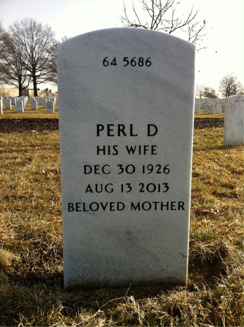 Back of headstone — Charles Cross