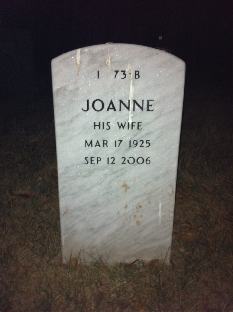 Back of headstone — Joseph Beyrle
