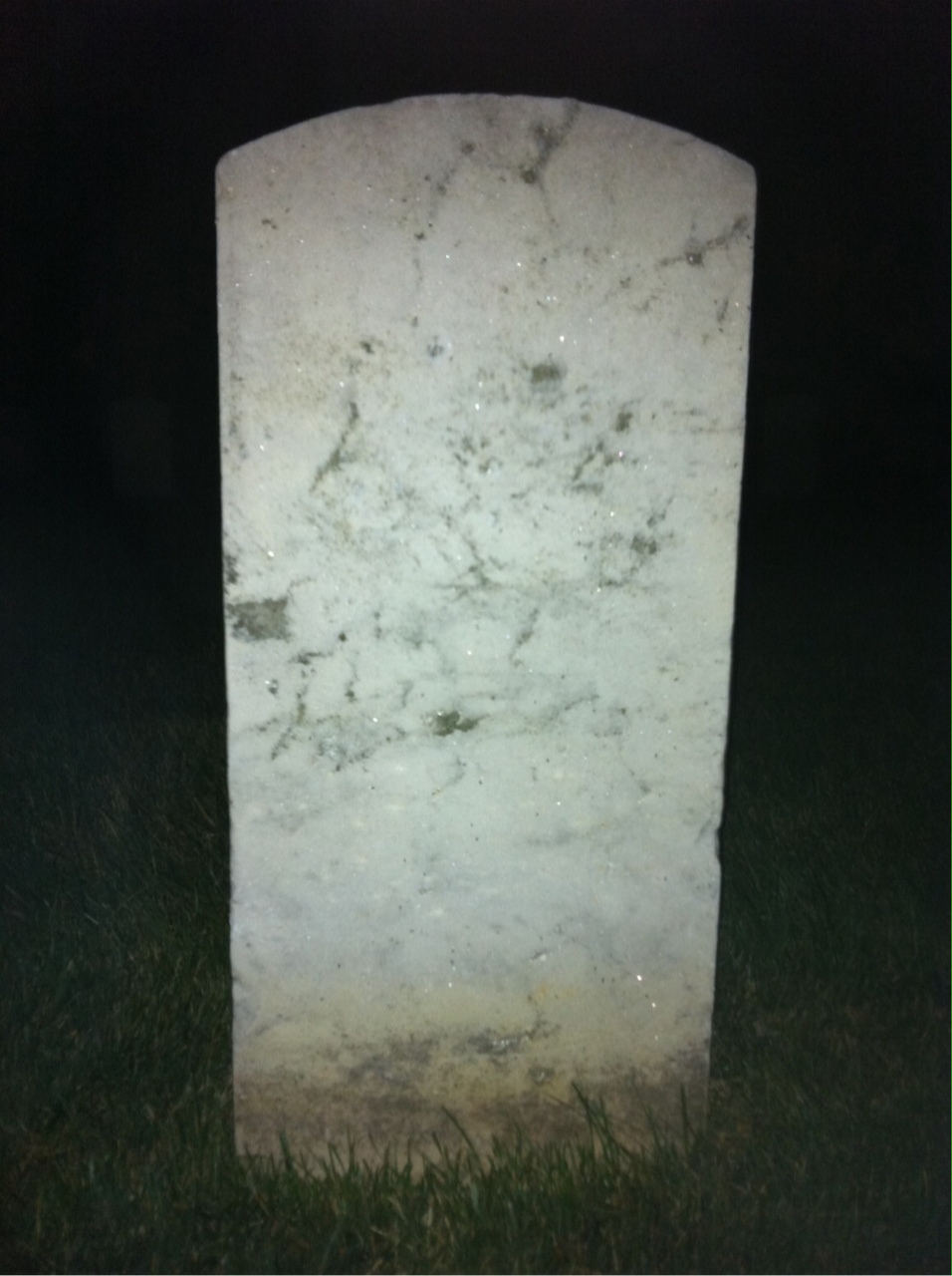 Back of headstone — Joseph Mitchell