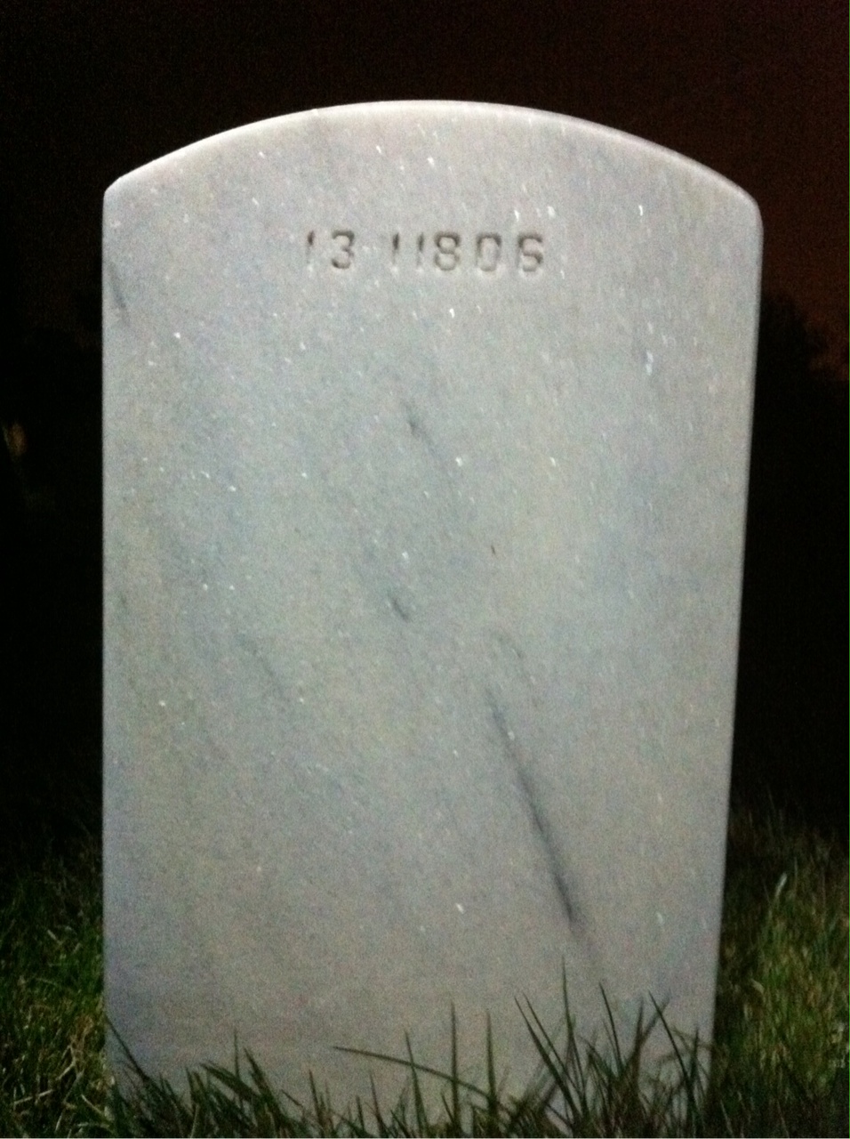 Back of headstone — Henry Myers