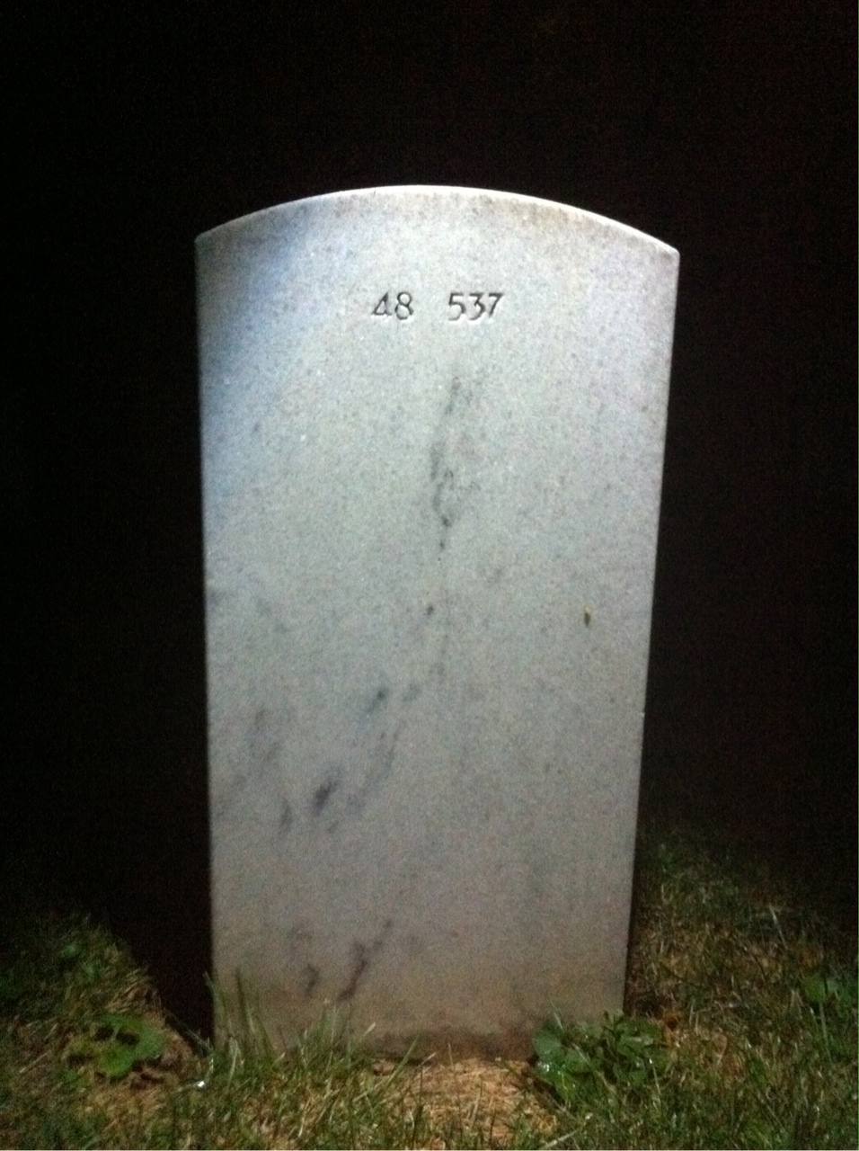 Back of headstone — Ann Moore