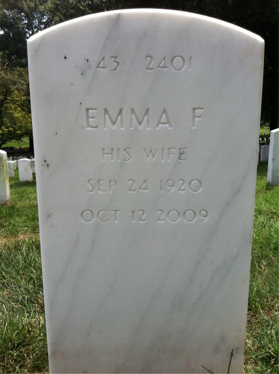 Back of headstone — James Pollard