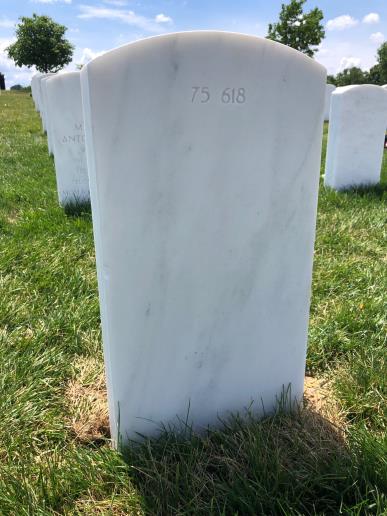 Back of headstone — Herbert Ausman