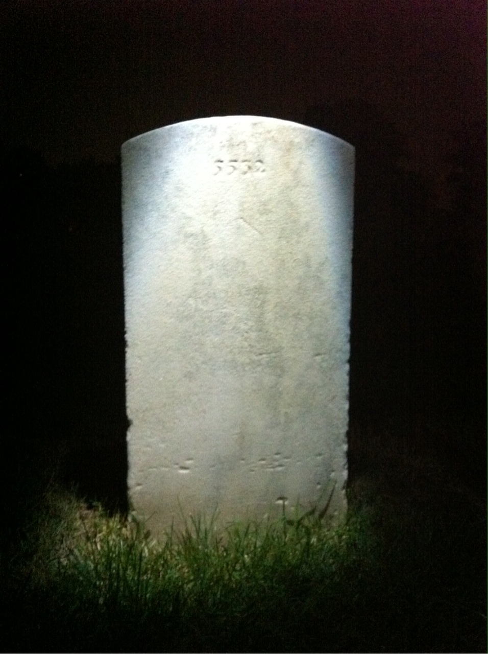 Back of headstone — Robert Baker