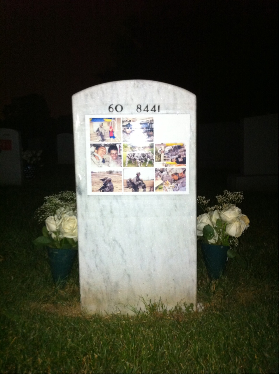 Back of headstone — Kareem Khan