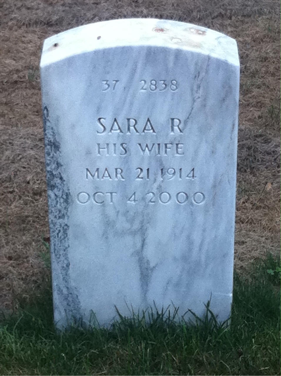 Back of headstone — Ernest Molnar