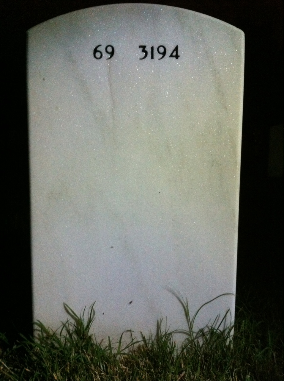 Back of headstone — Jesse Gentry