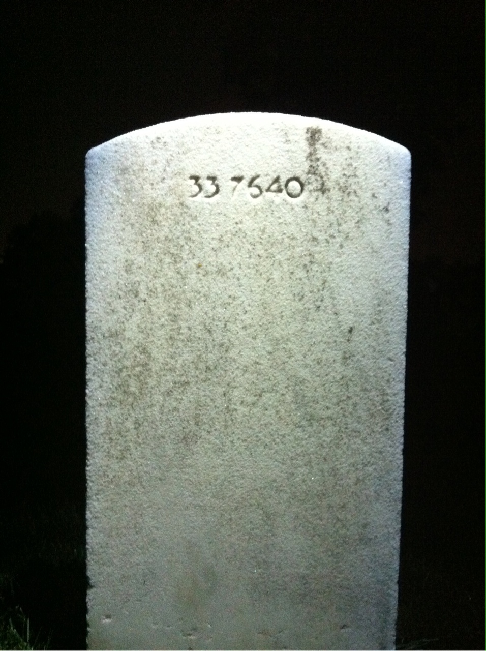 Back of headstone — Ella Cunningham