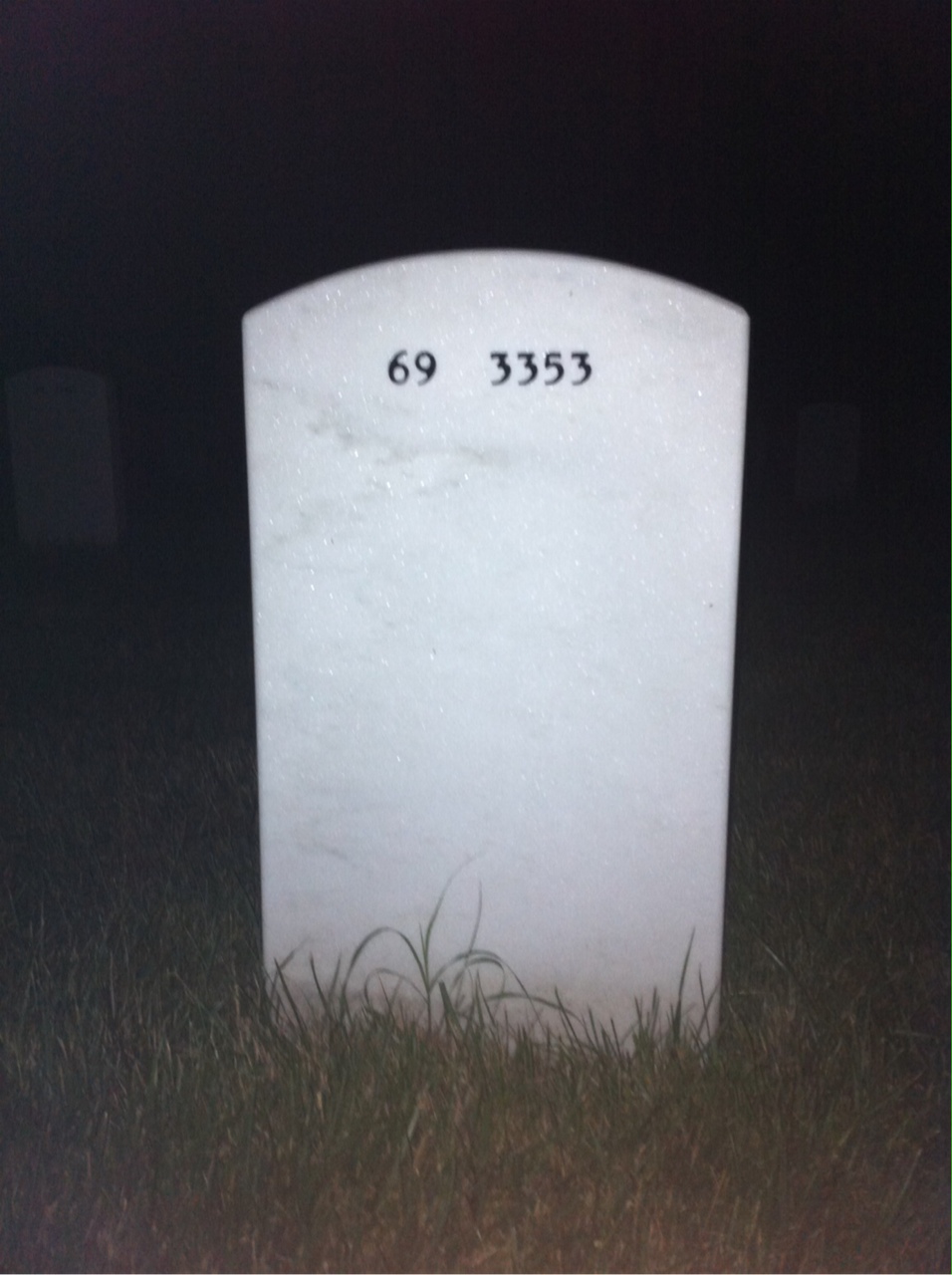 Back of headstone — Lawrence Scott