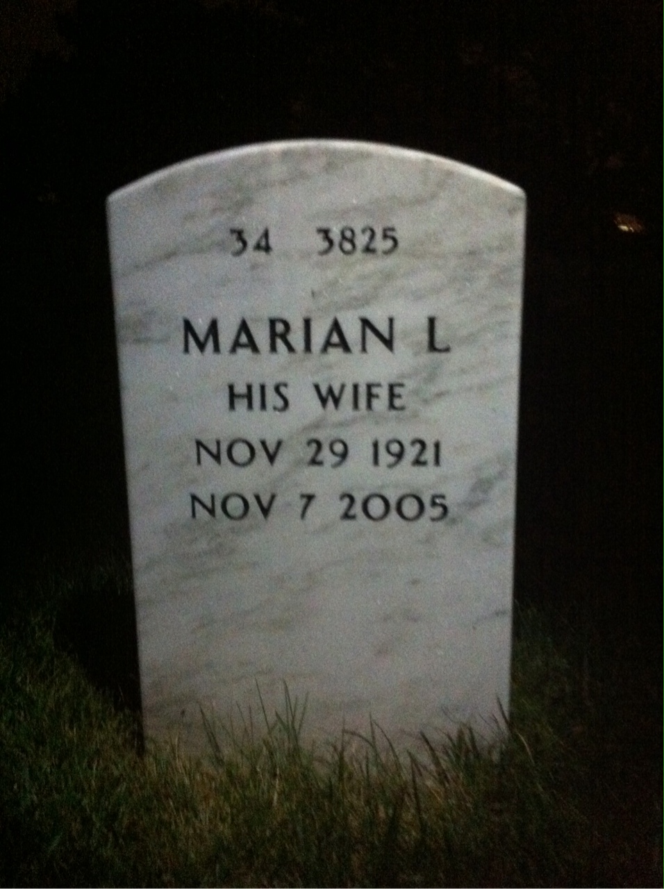 Back of headstone — Charles Parmelee