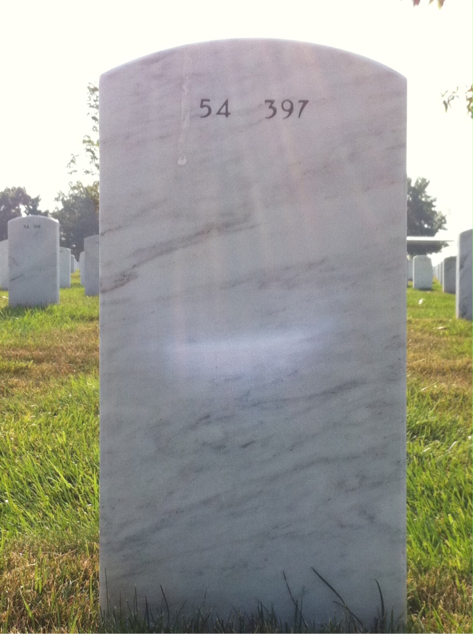 Back of headstone — Cleon Keiser