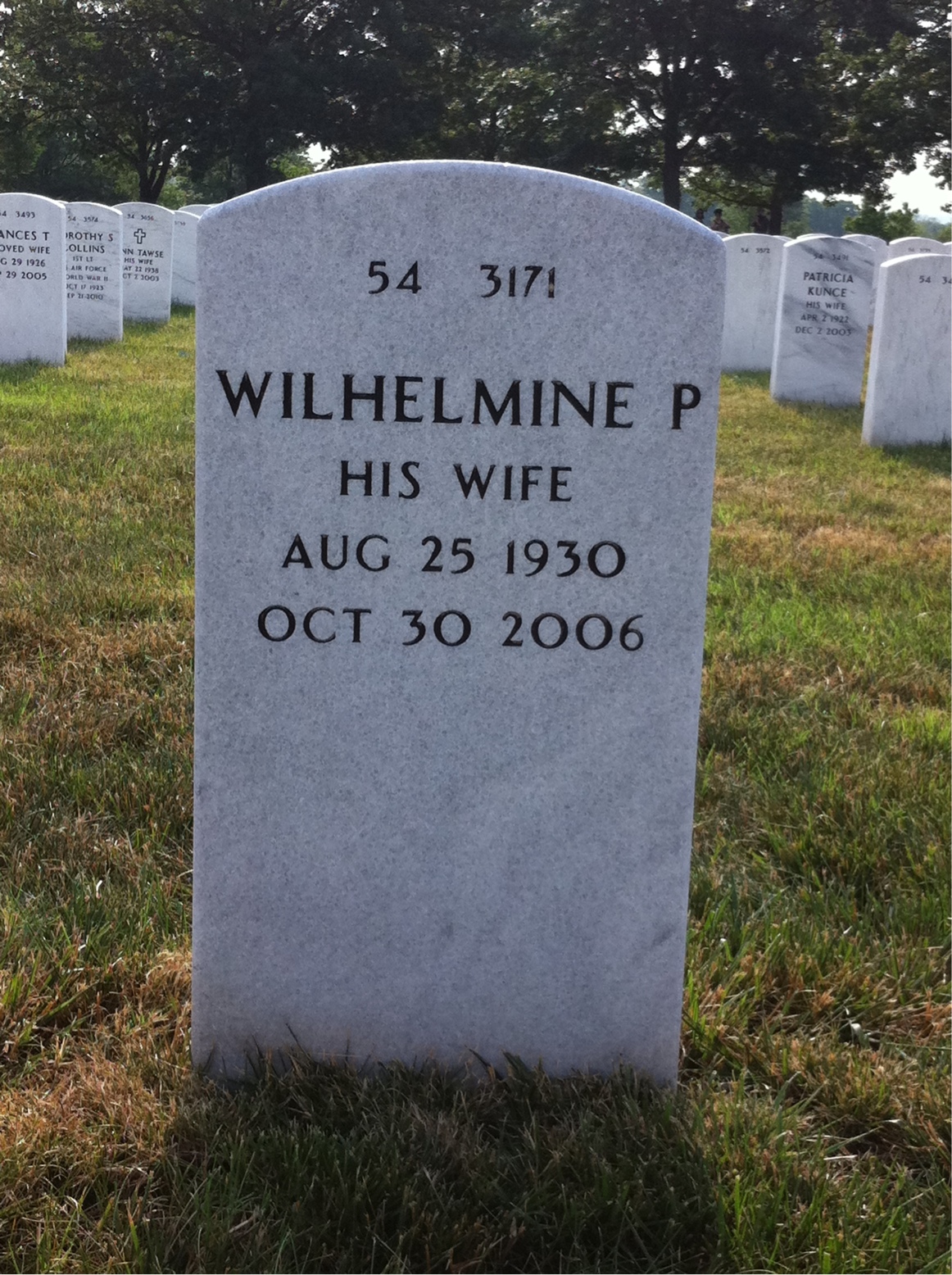 Back of headstone — Stanley Olszyk