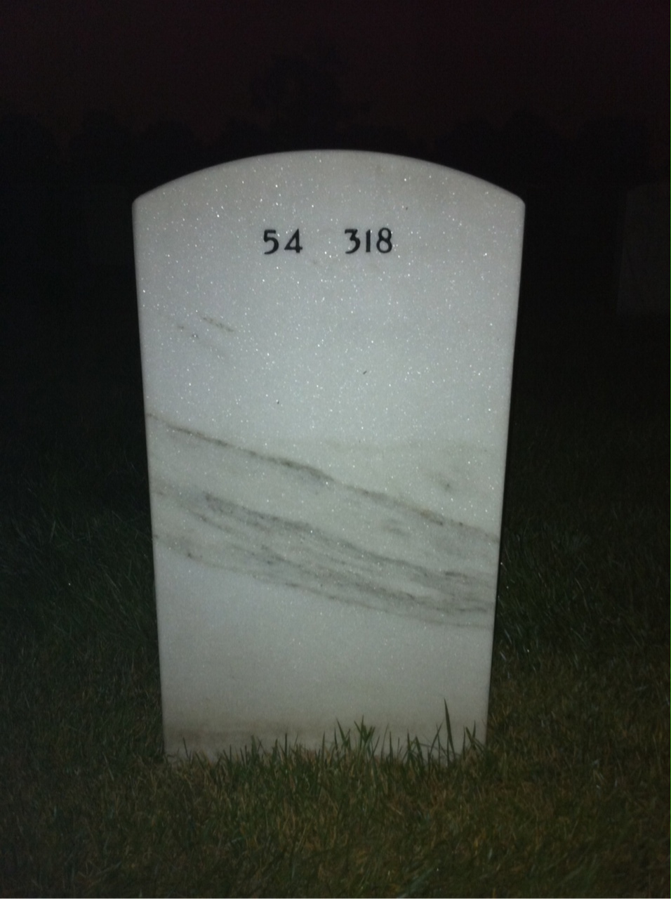 Back of headstone — Louis Smith