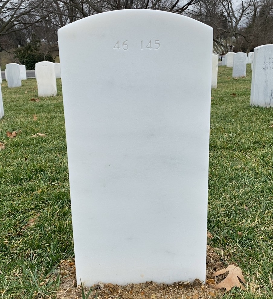 Back of headstone — John Miniclier