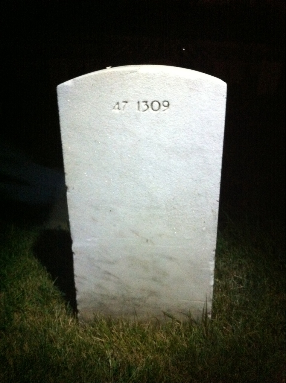 Back of headstone — Allen Gene Goehring
