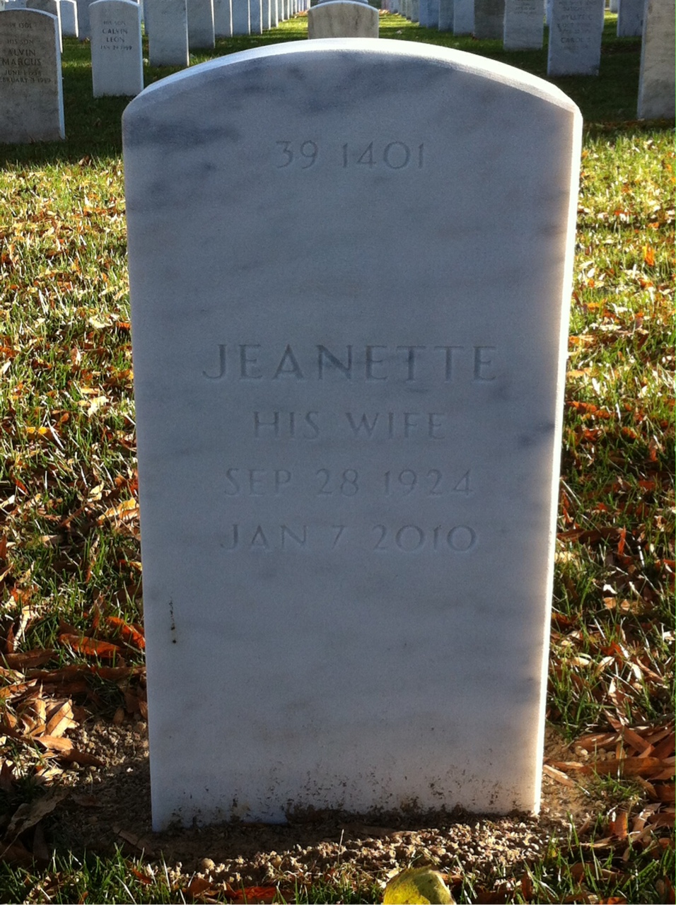 Back of headstone — John Moore