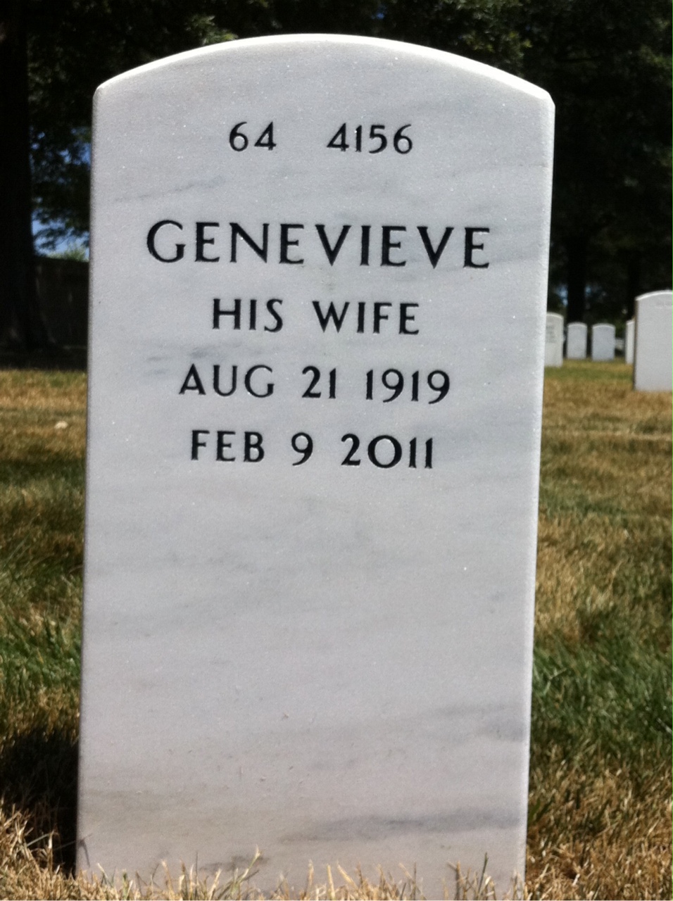 Back of headstone — George Philactos