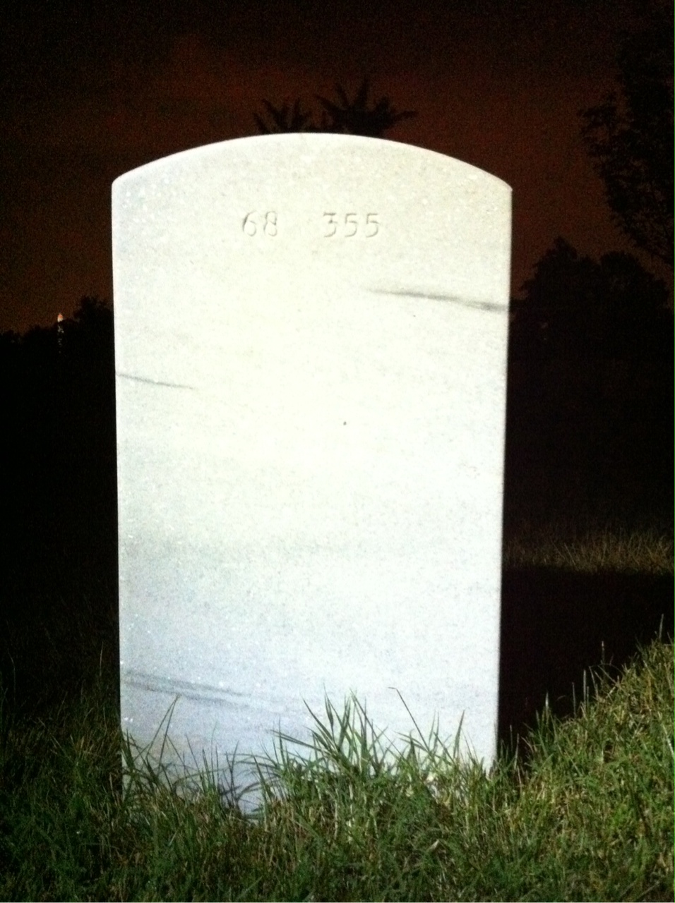 Back of headstone — Ralph Henderson