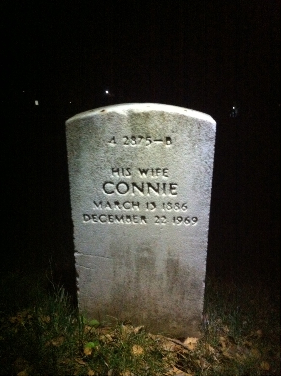 Back of headstone — Charles Myers