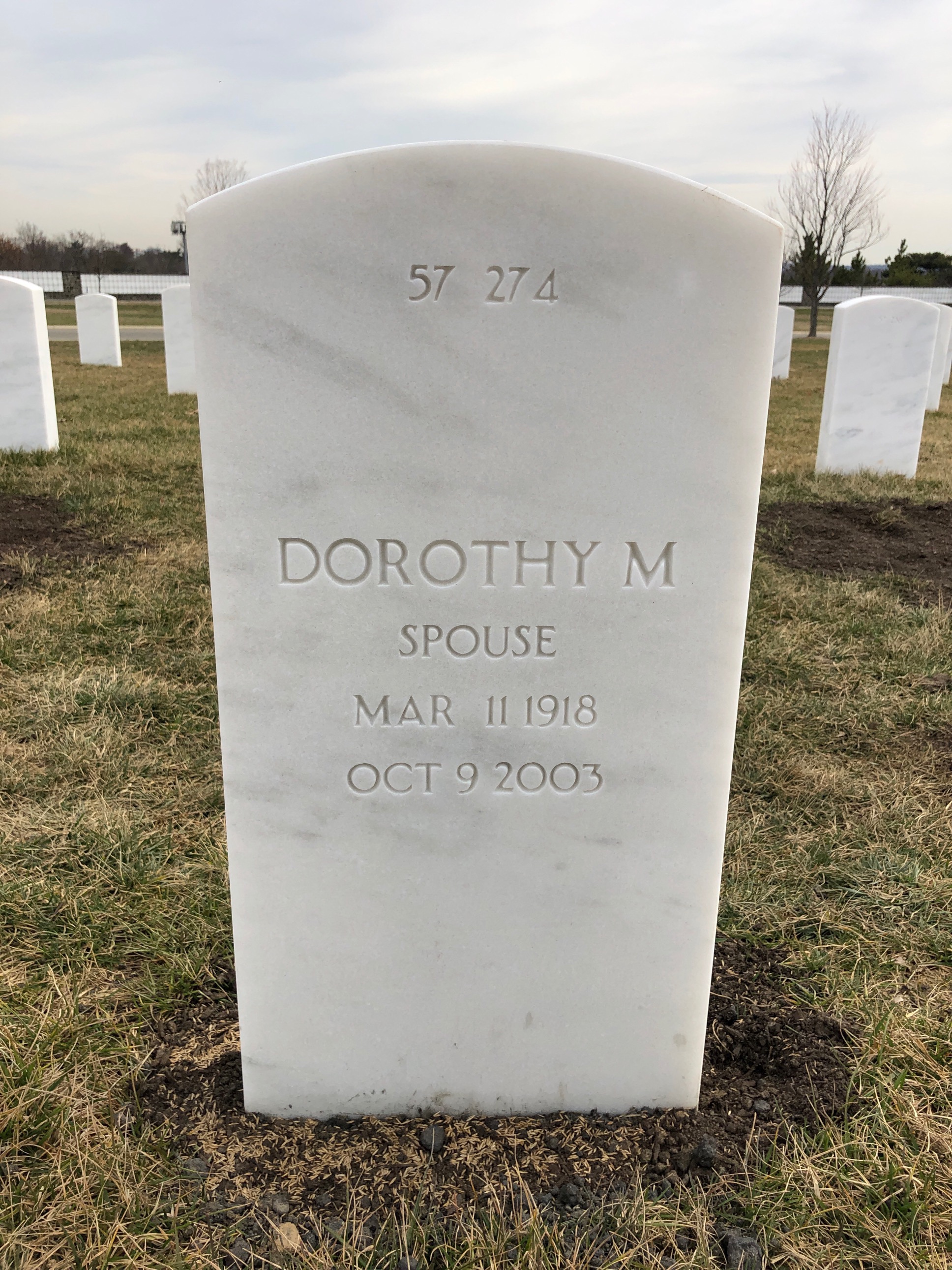 Back of headstone — William Morrow