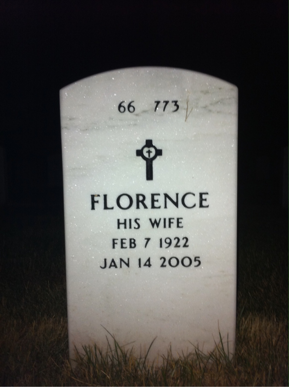 Back of headstone — Donald Mcconnell