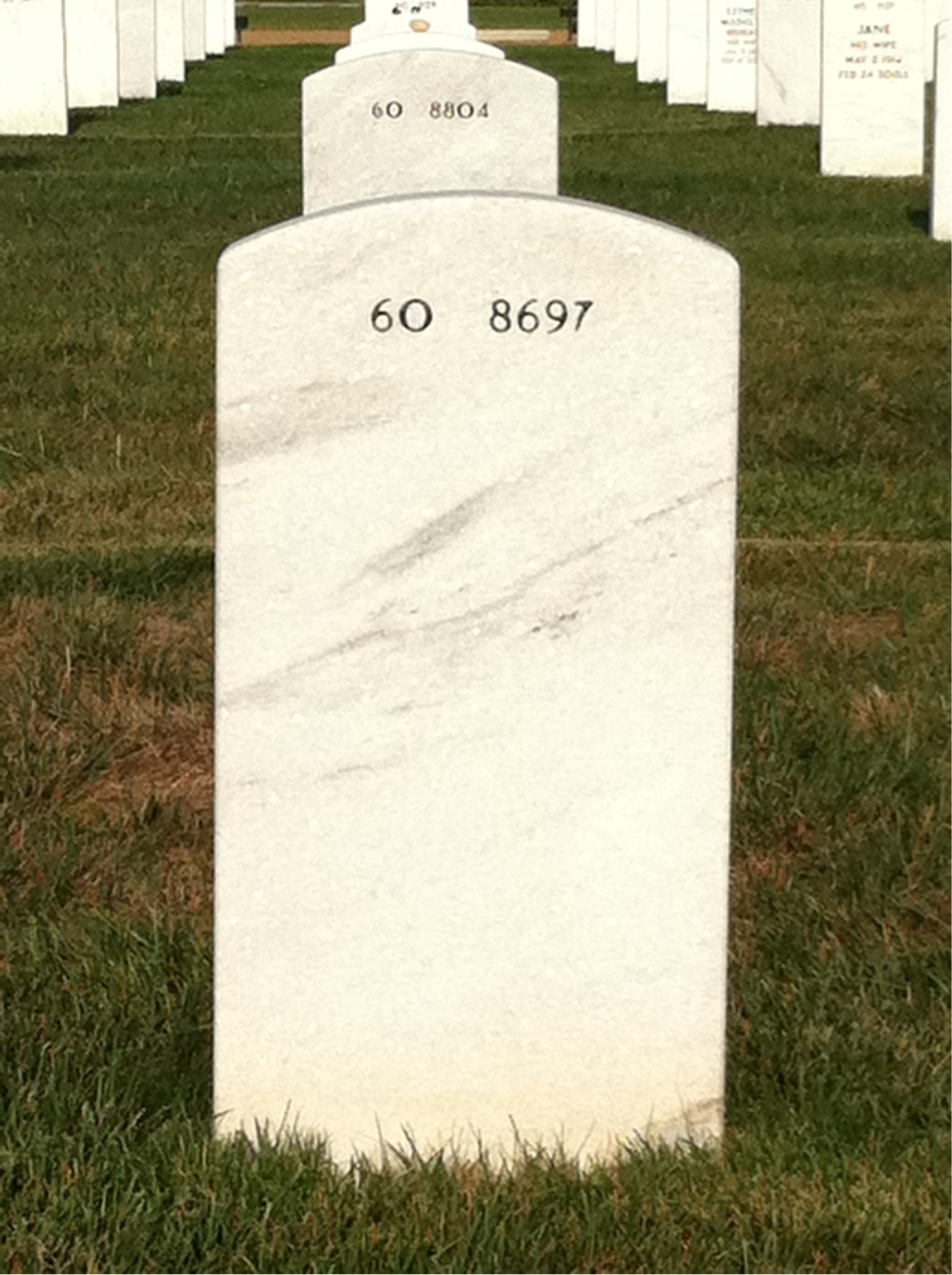 Back of headstone — Marshall Phillips