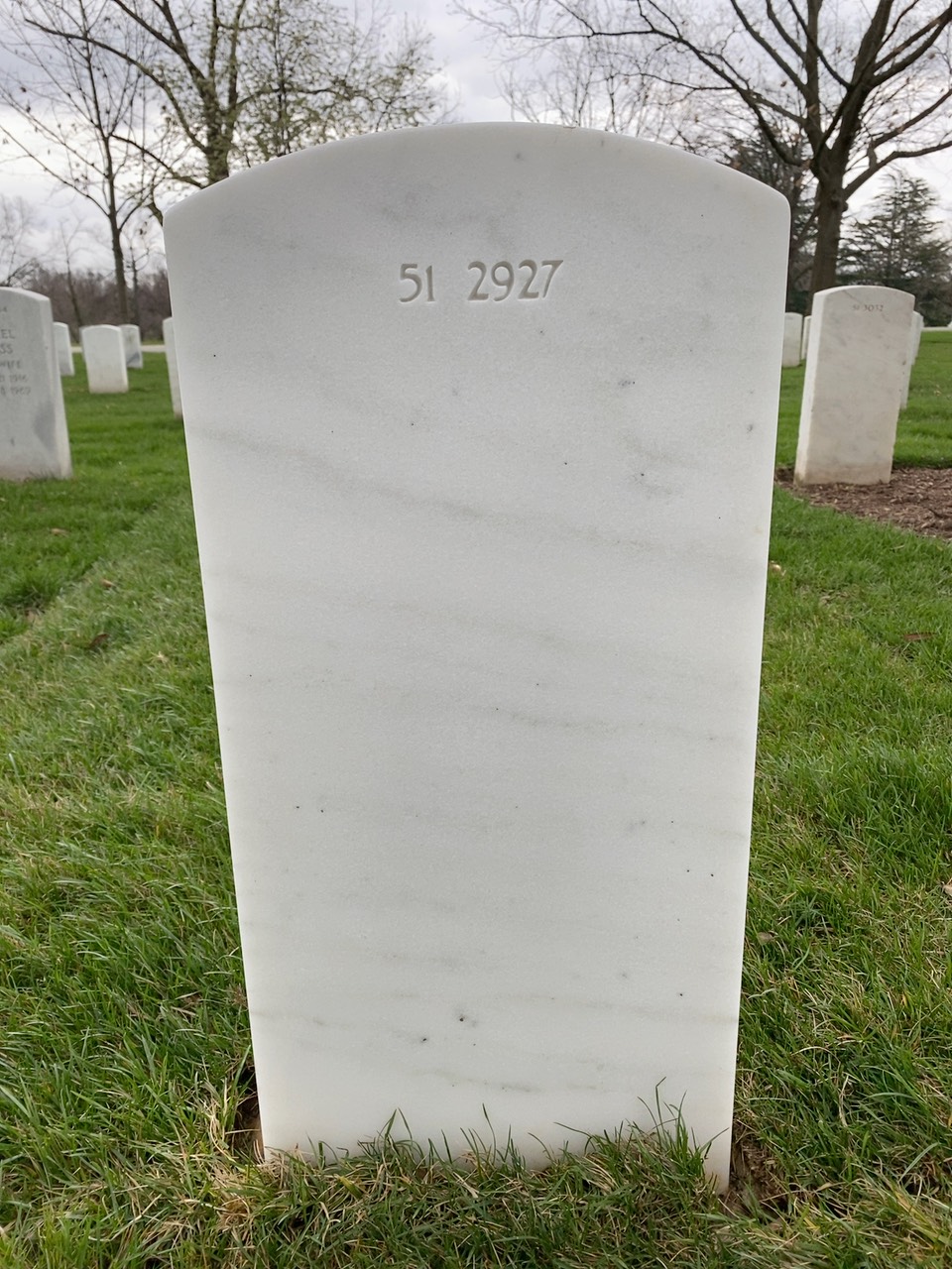 Back of headstone — Ronald Morey