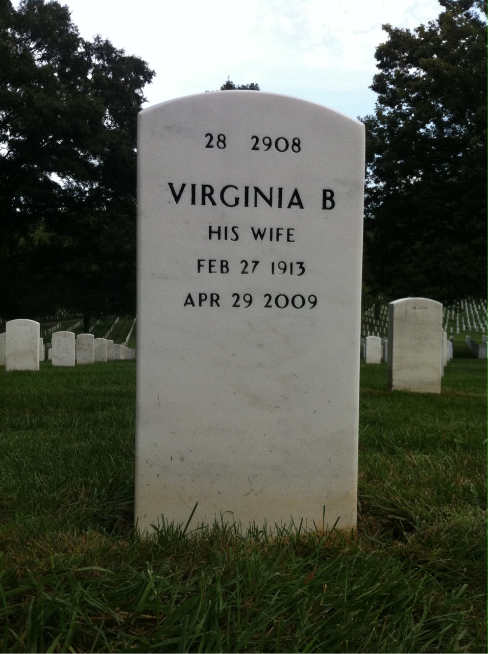 Back of headstone — John Lynch
