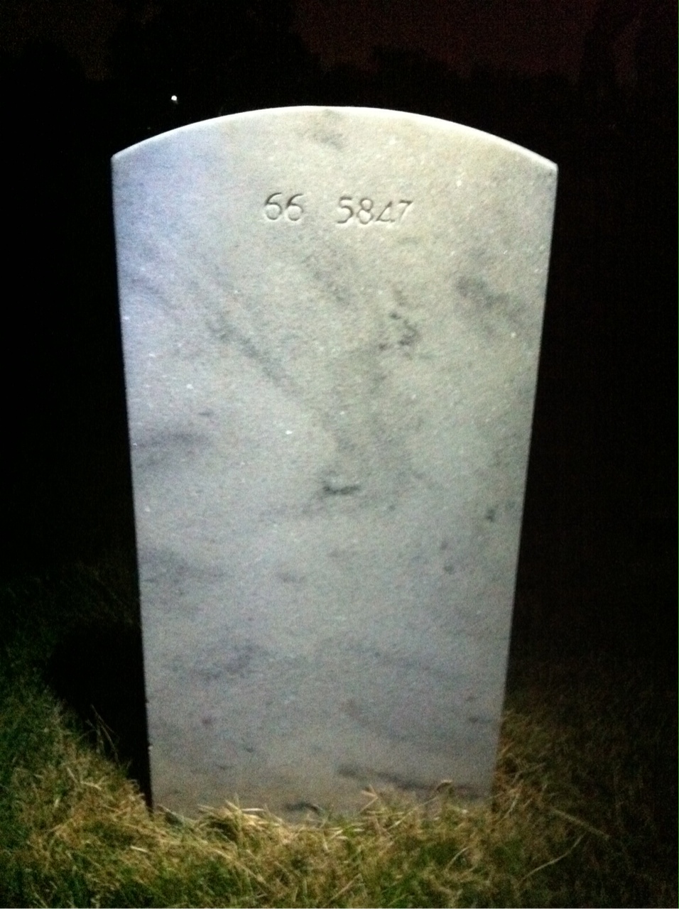 Back of headstone — Willie Clyde Mccrae