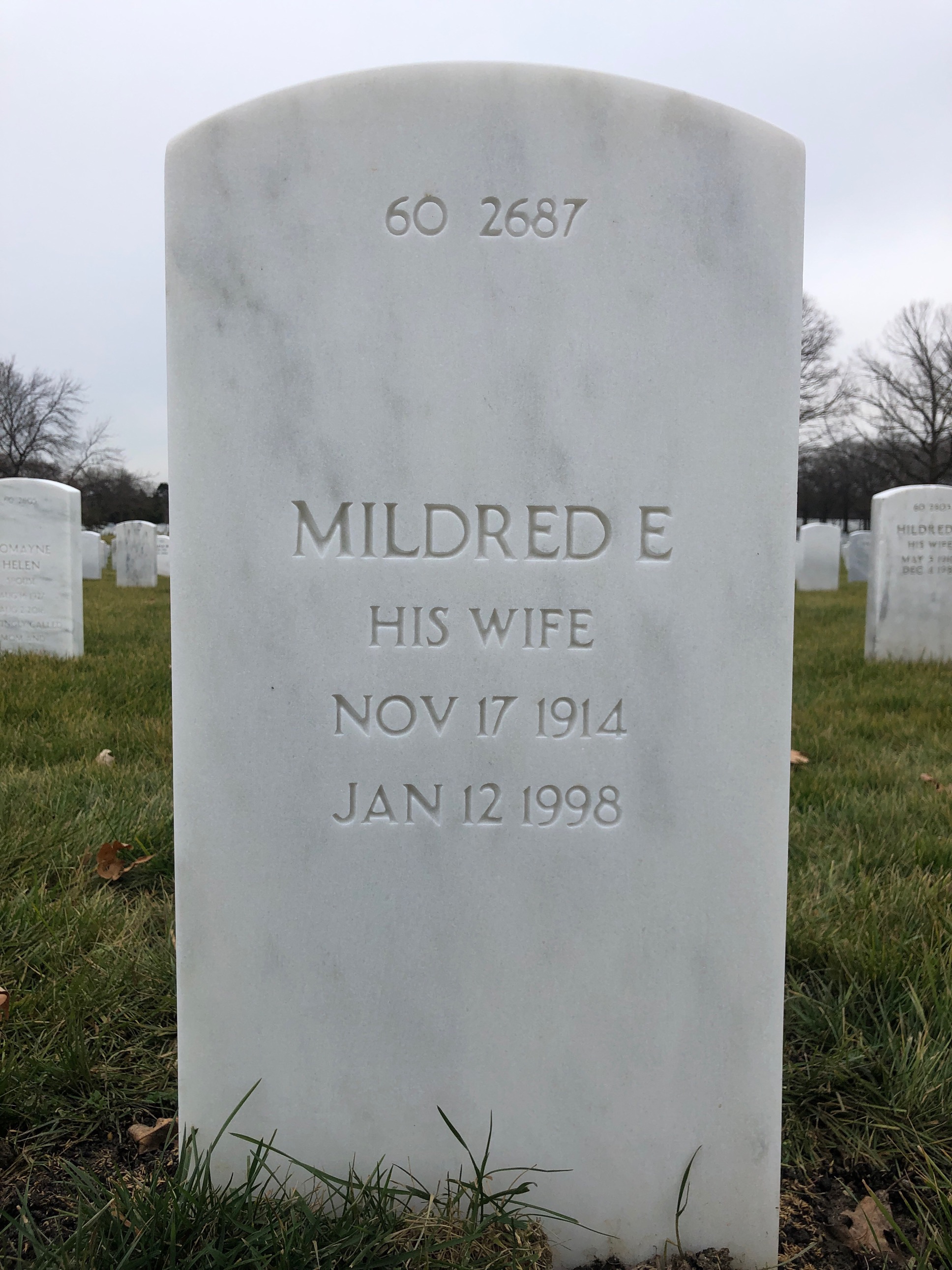 Back of headstone — Robert Conk