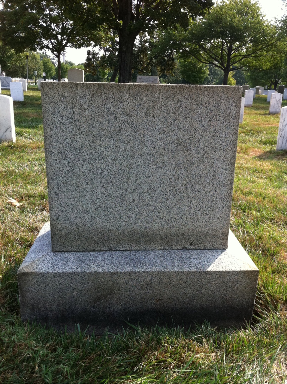 Back of headstone — John Cunningham