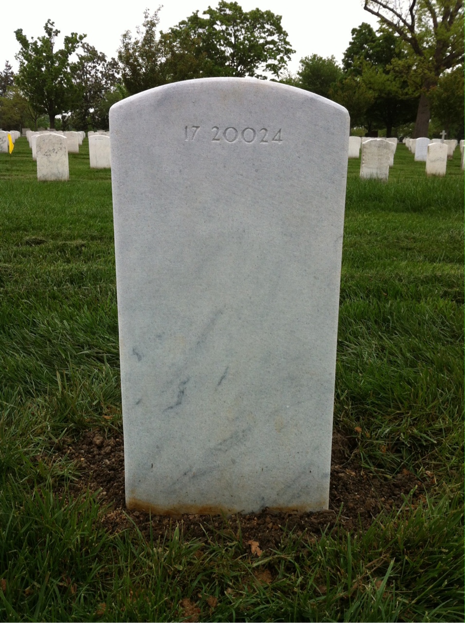 Back of headstone — James Murray