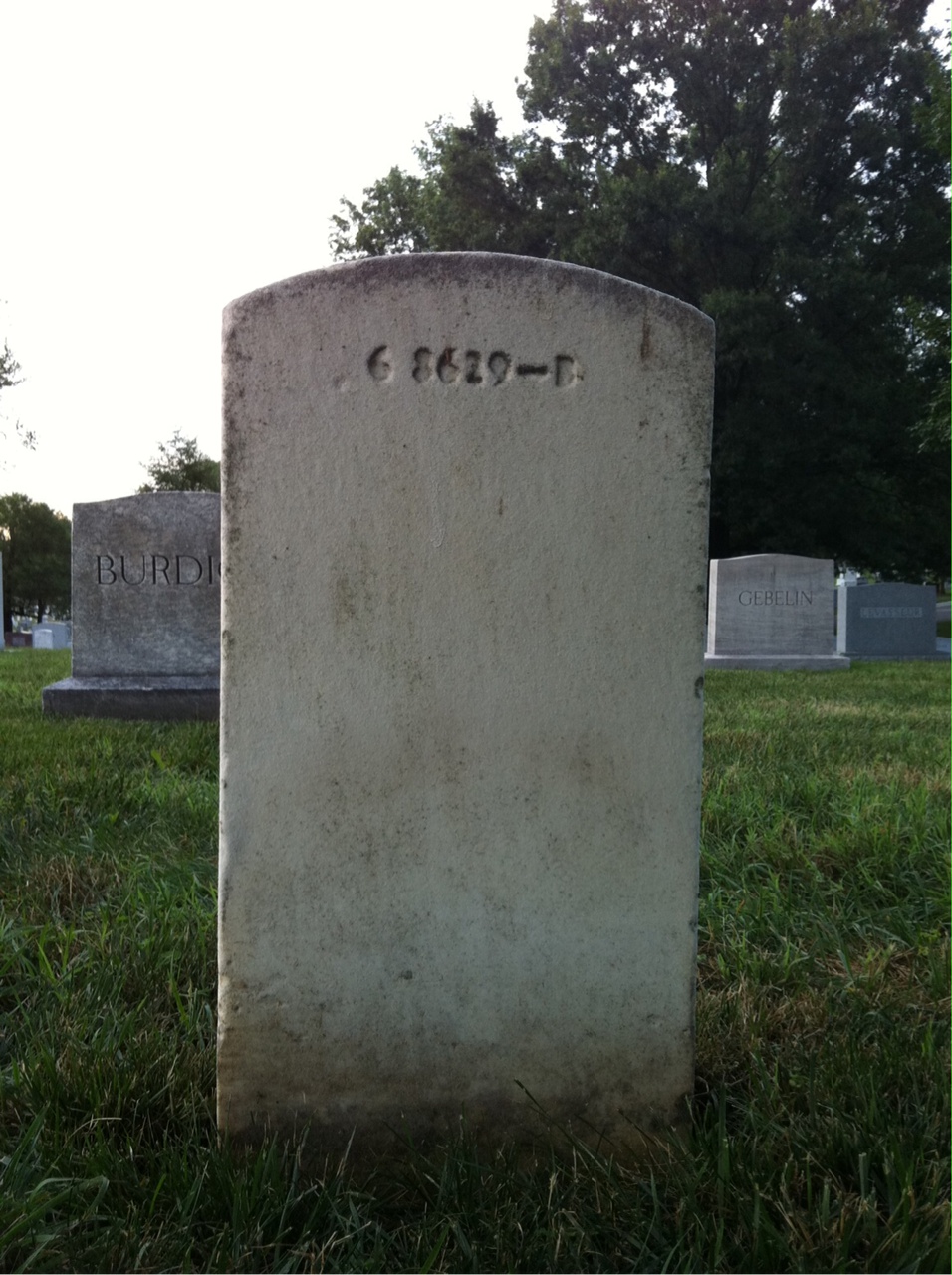 Back of headstone — Diana Corbin