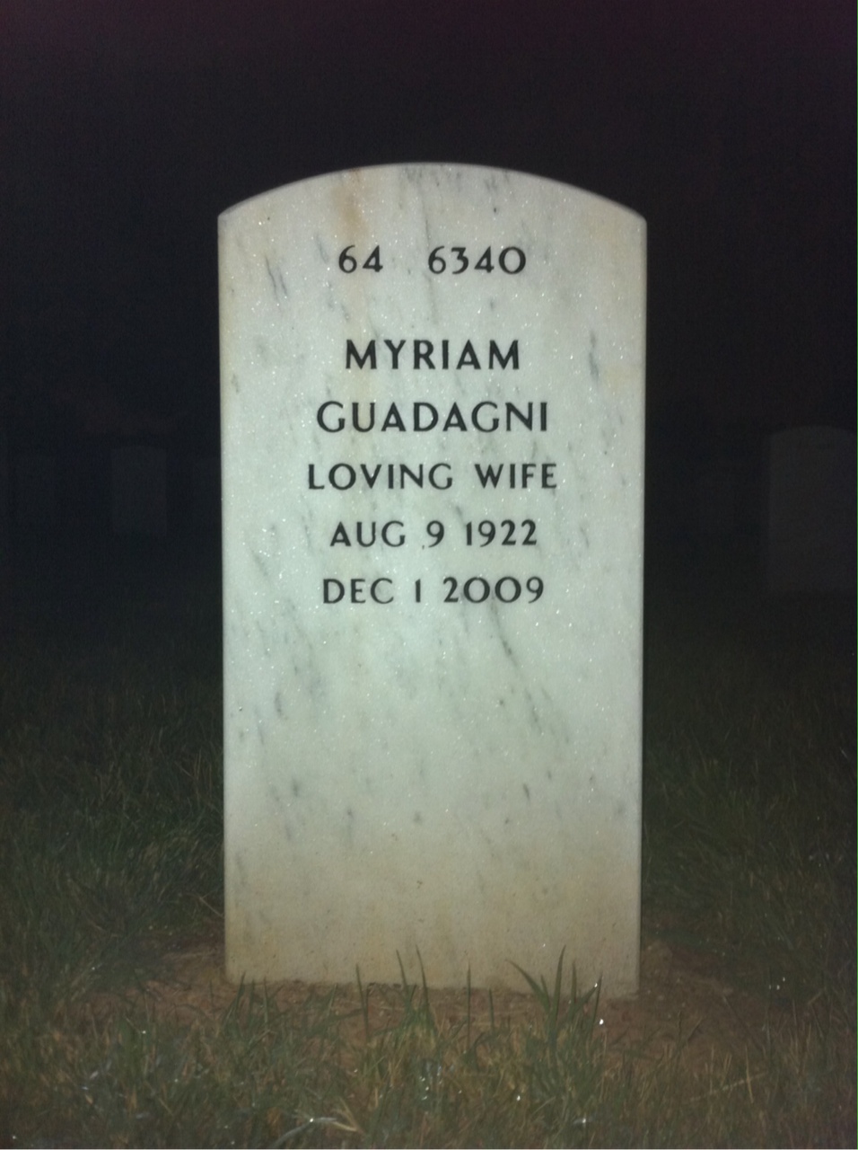 Back of headstone — Delmus Thomas