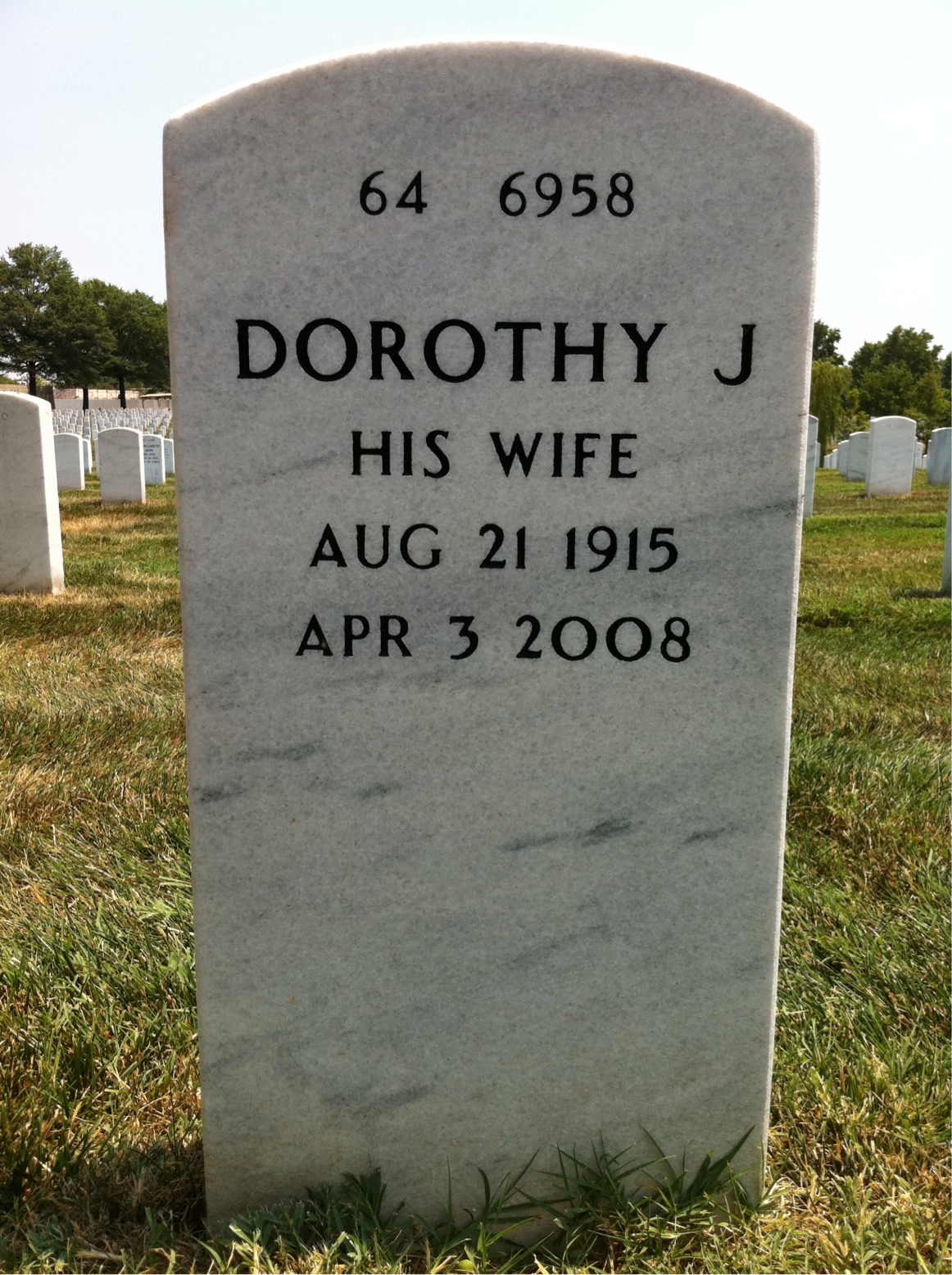 Back of headstone — Philip Capellupo