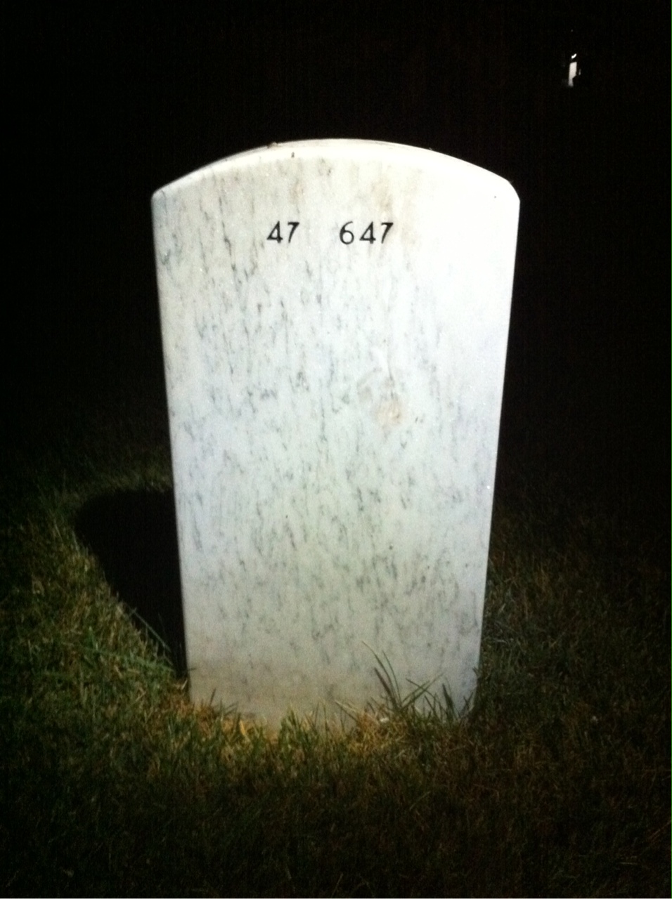 Back of headstone — Robert Varney