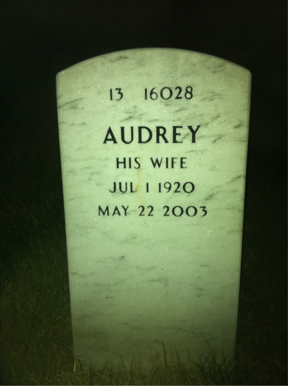 Back of headstone — George Loveridge