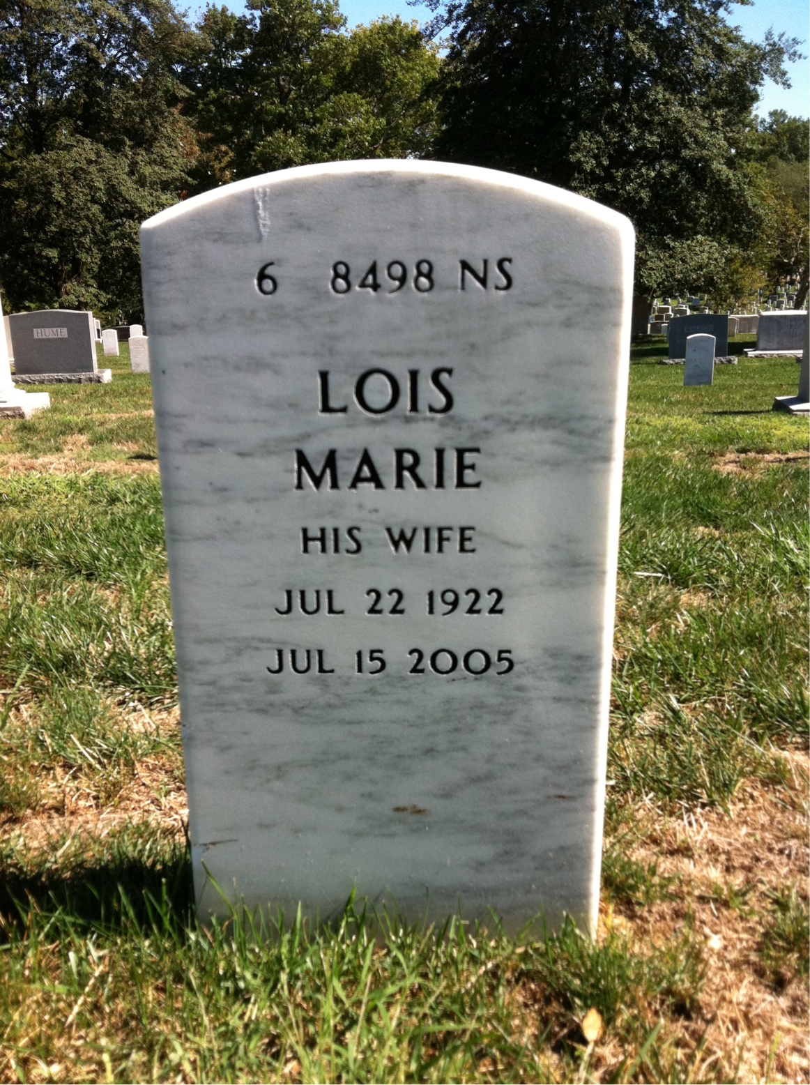 Back of headstone — Robert Agnew