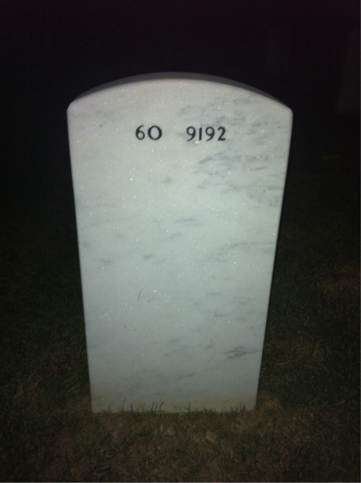Back of headstone — John C Beirne