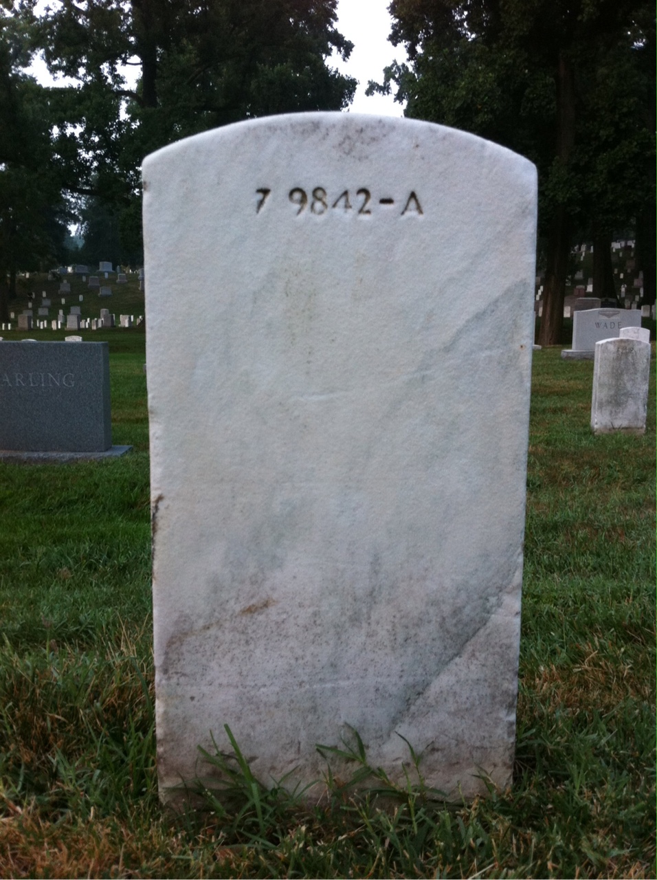 Back of headstone — Rhudolph Baldwin