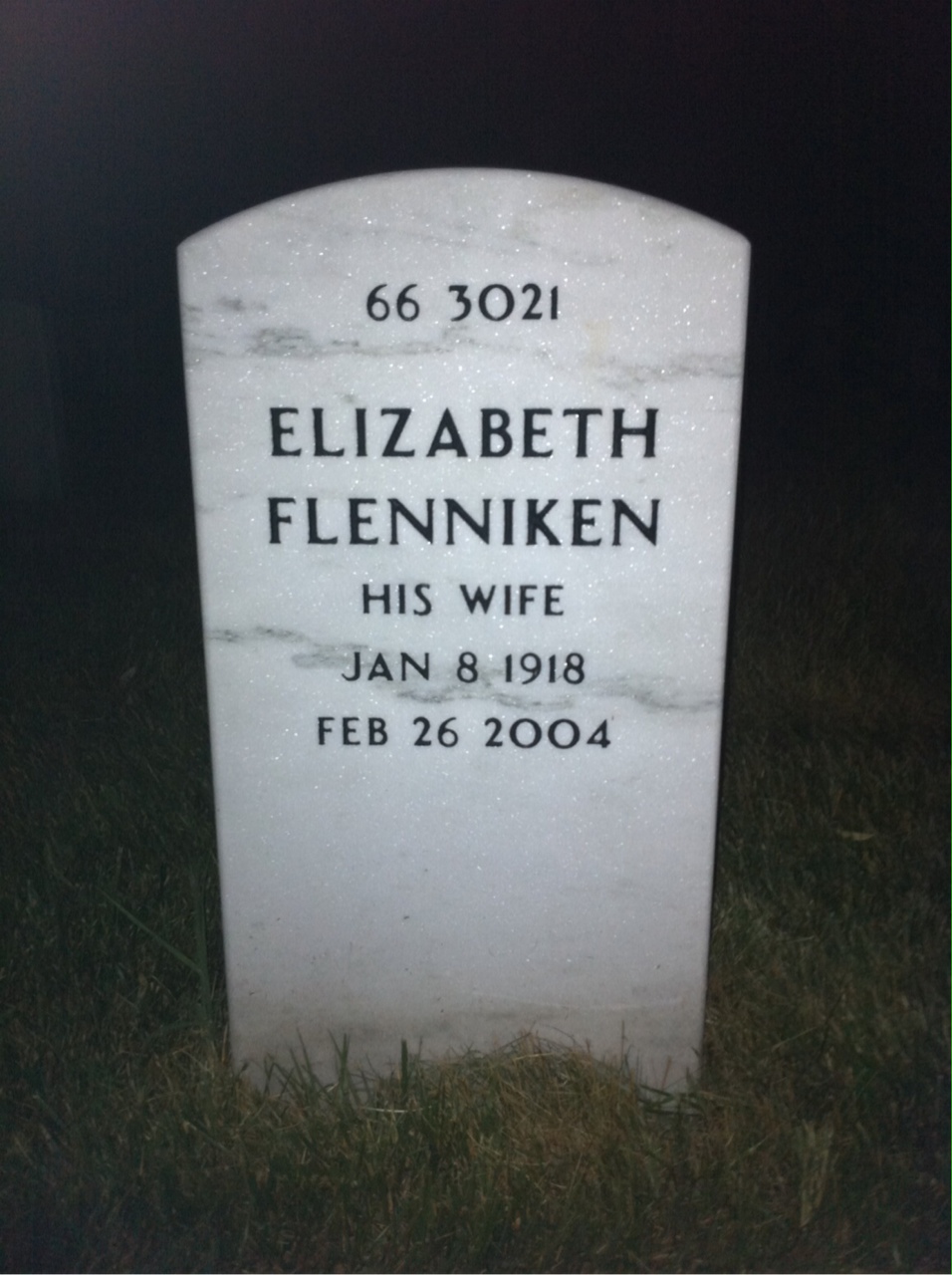Back of headstone — Spencer Smith