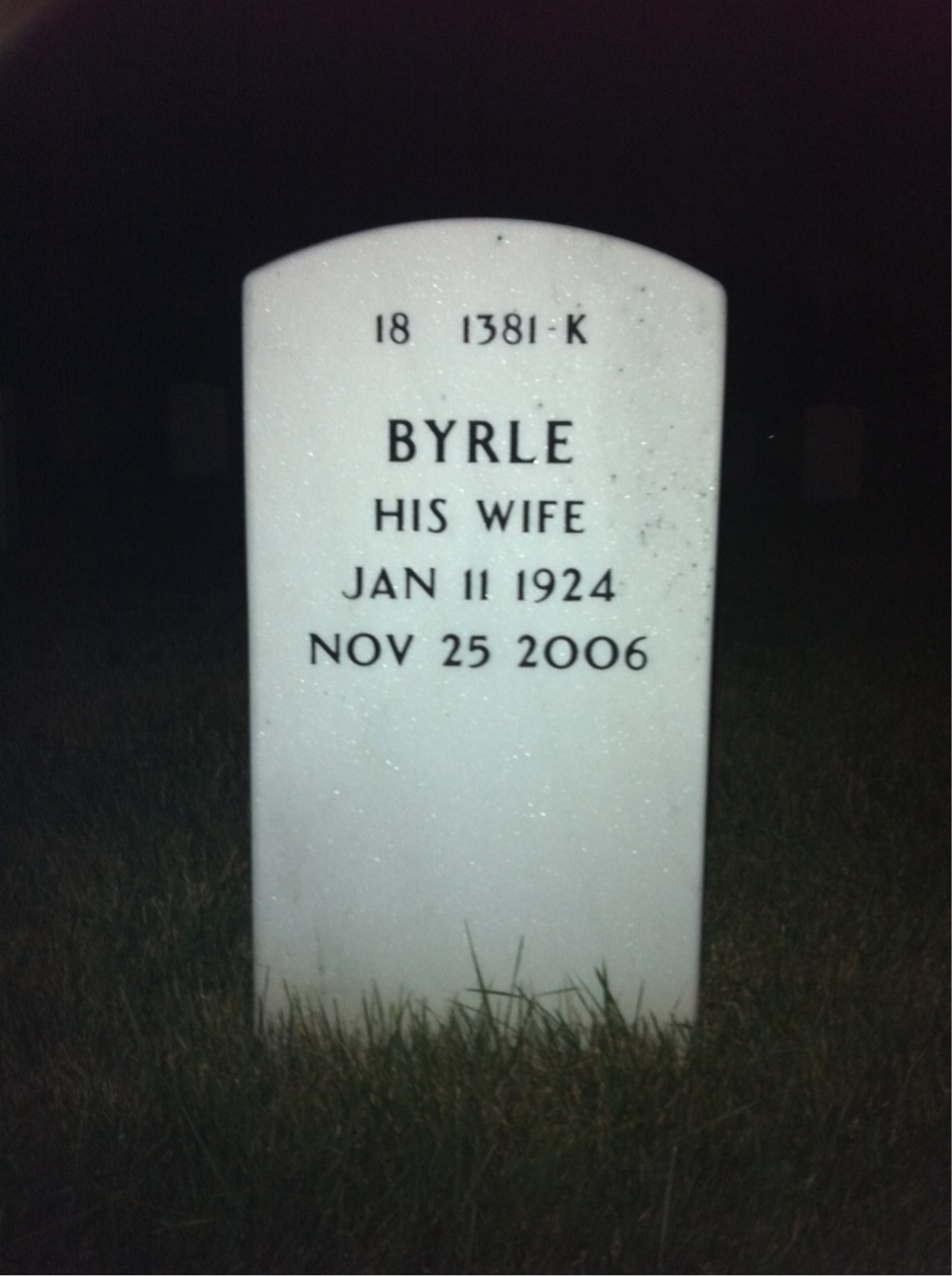 Back of headstone — Samuel Reed