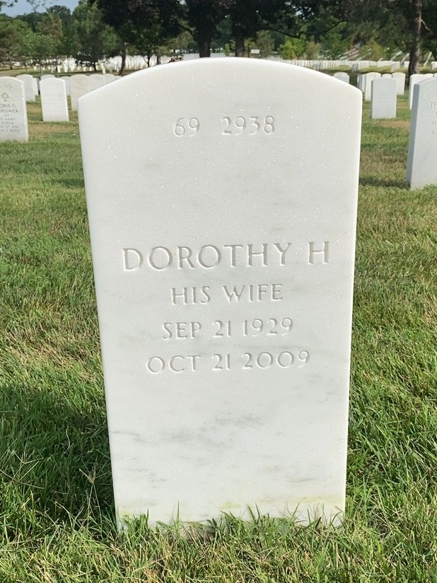 Back of headstone — Walter Bishop