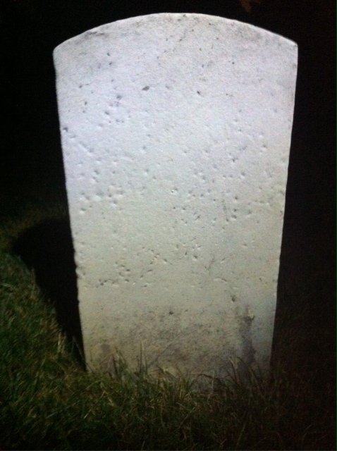 Back of headstone — Albert Myers